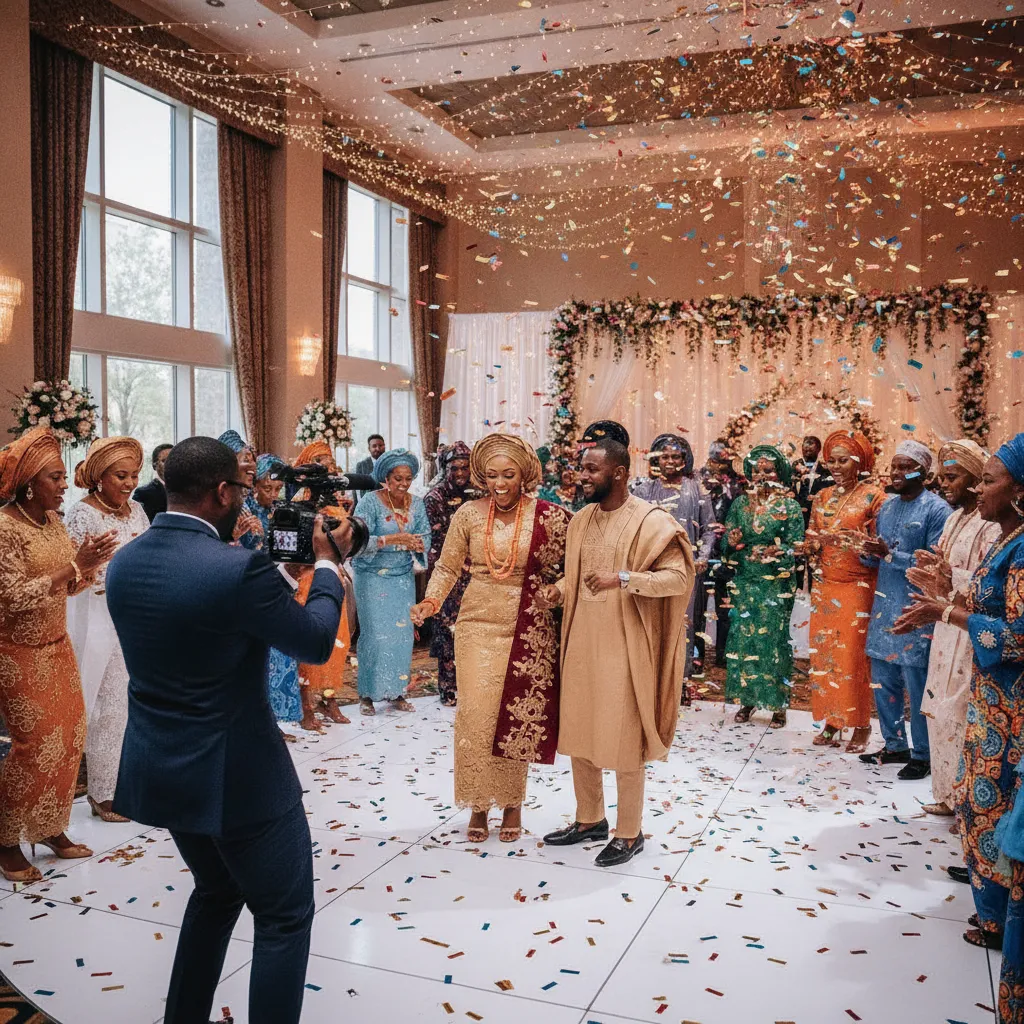 A vibrant Nigerian wedding reception in Atlanta